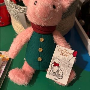 Disney Christopher Robin Piglet Plush - Pink and Teal